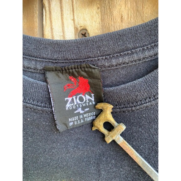 Vintage Y2K Black Bob Marley Redemption Song promo Album graphic tee L - Picture 3 of 9